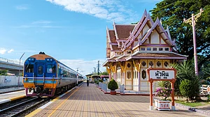 okke baarssen/Shutterstock : Hua Hin train station in Thailand